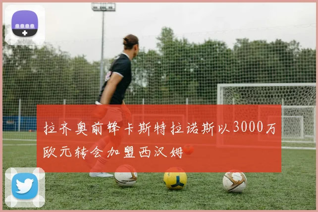 拉齐奥前锋卡斯特拉诺斯以3000万欧元转会加盟西汉姆